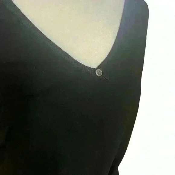 J Jill Midi Sleeveless V Neck Tie Waist Size L. Black. Casual Spring - Picture 6 of 10